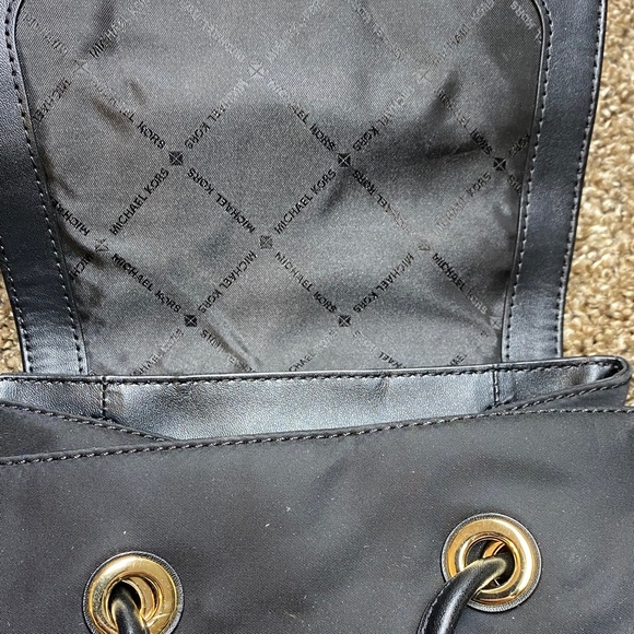 Michael Kors Black and Gold Backpack - Picture 2 of 5